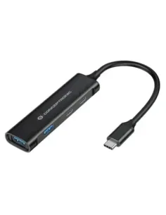 Hub usb tipo c conceptronic hubbies12b 4 puertos usb 3.2 2 puertos usb tipo c