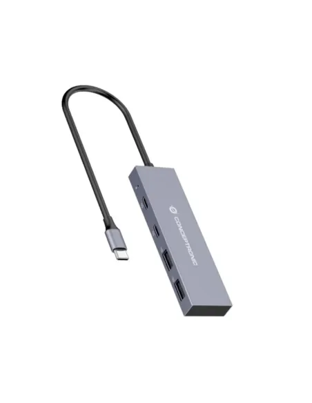 Hub usb tipo c conceptronic hubbies13g 2 x usb tipo c - 2 x usb tipo a - aluminio