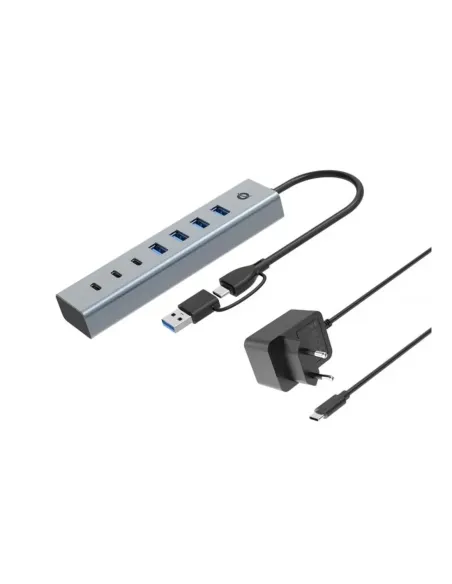Hub usb 3.0 conceptronic hubbies20gp 7 puertos usb - c a 3xusb - c 4xusb - a con alimentador