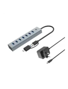 Hub usb 3.0 conceptronic hubbies21gp 7 puertos usb - c a 7xusb - a con alimentador