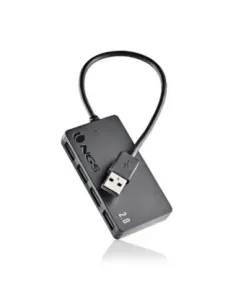 Hub 4 puertos usb 2.0 ngs port 2.0 negro plug play -  480mbps