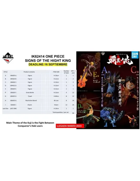 Ichiban kuji banpresto one piece signs of the hight king