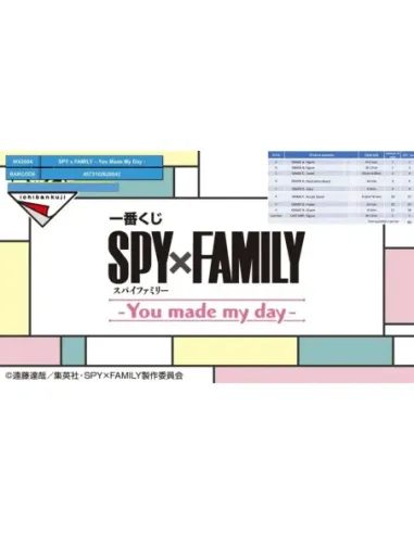 Ichiban kuji banpresto spy x family you made my day lote 80 articulos