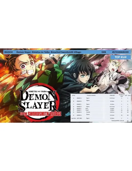 Ichiban kuji banpresto demon slayer kimetsu no yaiba breached swordsmith village