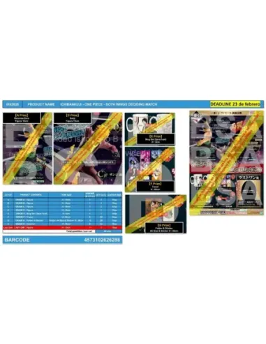 Ichiban kuji banpresto one piece both wings deciding match lote 80 articulos cupones sorpresa