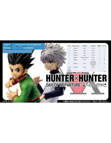 Ichiban kuji banpresto hunter x hunter day of departure lote 80 articulos loteria japonesa