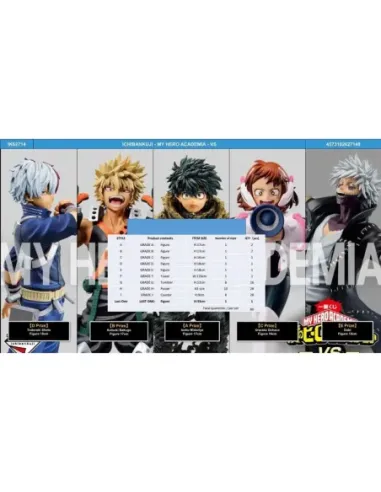 Ichiban kuji my hero academia -  vs -  lote 80 articulos