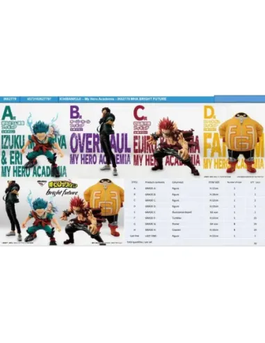 Ichiban kuji my hero academia mha bright future lote 70 articulos