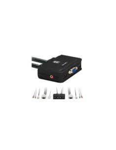 Conmutador kvm leven one kvm - 0223 vga usb para 2 cpu