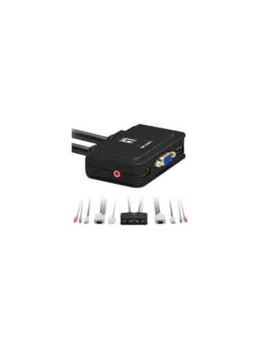 Conmutador kvm leven one kvm - 0223 vga usb para 2 cpu