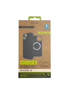 Funda muvit recycletek liquid silicone magsafe para apple iphone 14 negra