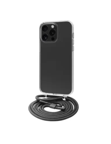 Funda muvit recycletek para apple iphone 15 pro transparente + colgante negro
