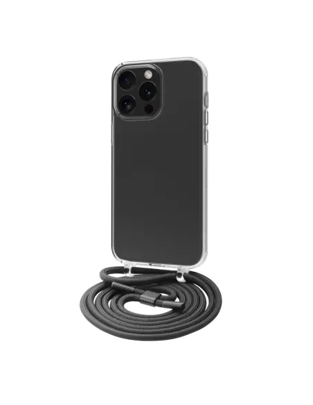 Funda muvit recycletek para apple iphone 15 pro transparente + colgante negro