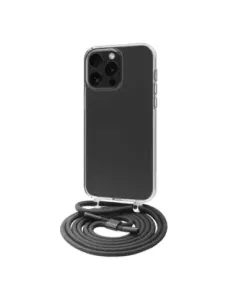 Funda muvit recycletek para apple iphone 15 pro max transparente + colgante negro