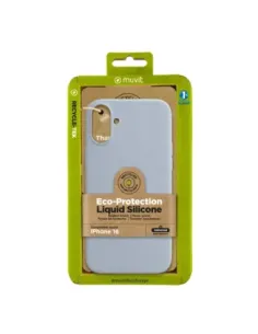 Funda muvit recycletek liquid silicone para apple iphone 16 azul cielo