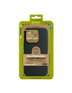 Funda muvit recycletek liquid silicone para apple iphone 16 pro negra