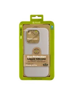 Funda muvit recycletek liquid silicone para apple iphone 16 pro nude