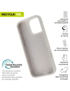 Funda muvit recycletek liquid silicone para apple iphone 16 pro max nude