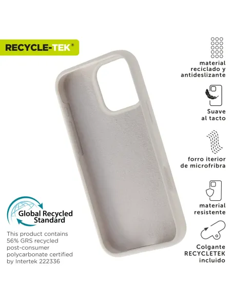 Funda muvit recycletek liquid silicone para apple iphone 16 pro max nude