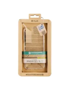 Funda muvit recycletek antibacteriana para apple iphone se - 8 - 7 transparente