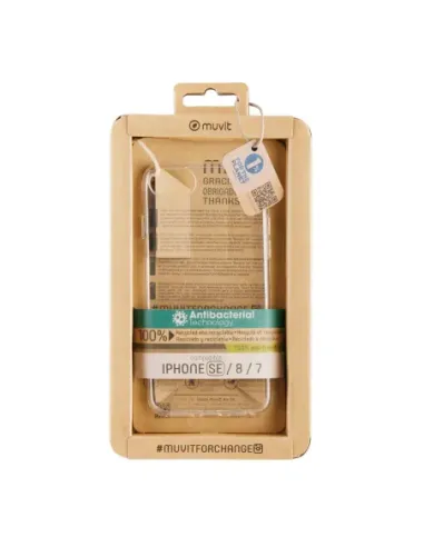 Funda muvit recycletek antibacteriana para apple iphone se - 8 - 7 transparente
