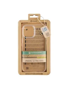 Funda muvit recycletek antibacteriana para apple iphone 12 pro max transparente