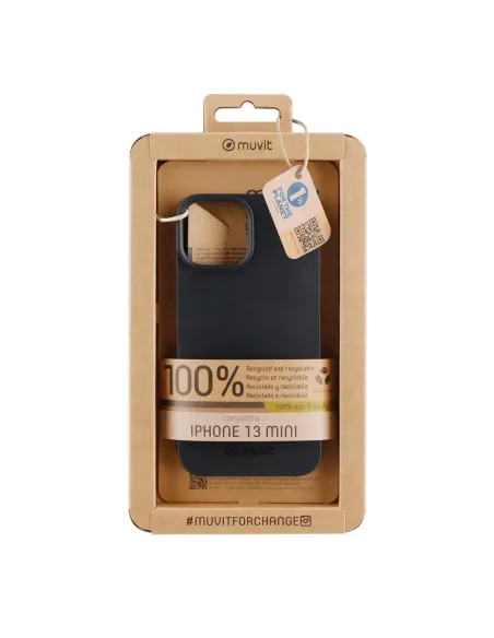 Funda muvit recycletek para apple iphone 13 mini negra