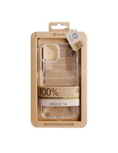 Funda muvit recycletek para apple iphone 14 transparente