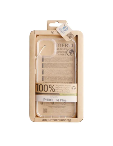 Funda muvit recycletek para apple iphone 14 plus transparente