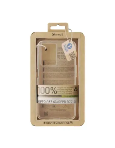Funda muvit recycletek para oppo a57s 4g - a57 4g - a77 4g - a57e 4g - a77s 4g transparente