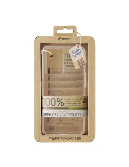 Funda muvit recycletek para oppo a57s 4g - a57 4g - a77 4g - a57e 4g - a77s 4g transparente