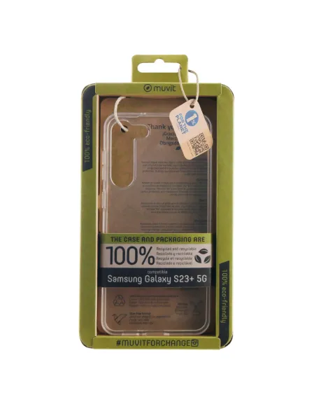Funda muvit recycletek para samsung galaxy s23+ 5g transparente