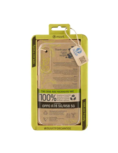 Funda muvit recycletek para oppo a78 5g - a58 5g transparente