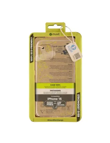 Funda muvit recycletek para apple iphone 15 transparente