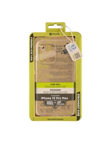 Funda muvit recycletek para apple iphone 15 pro max transparente