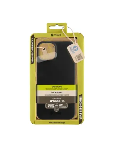 Funda muvit recycletek para apple iphone 15 negra