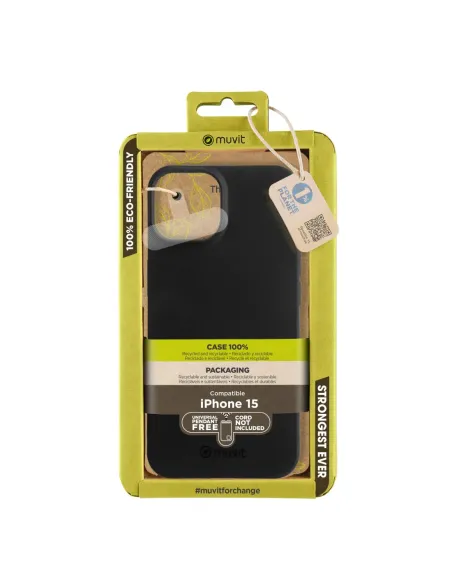 Funda muvit recycletek para apple iphone 15 negra