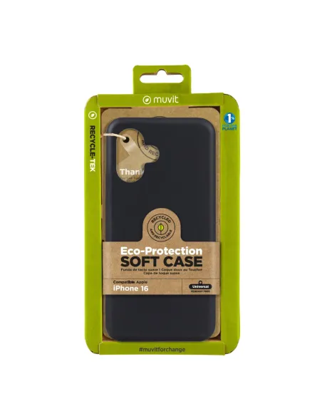 Funda muvit recycletek para apple iphone 16 negra