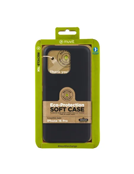 Funda muvit recycletek para apple iphone 16 pro negra
