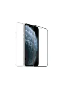 Funda muvit recycletek para apple iphone se - 8 - 7 transparente + protector cristal templado marco negro