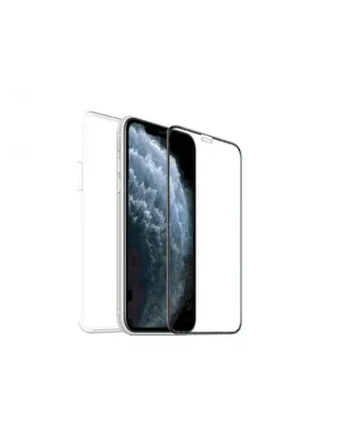 Funda muvit recycletek para apple iphone se - 8 - 7 transparente + protector cristal templado marco negro
