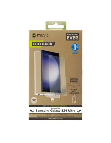 Funda muvit para samsung galaxy s24 ultra + protector de pantalla vidrio templado plano