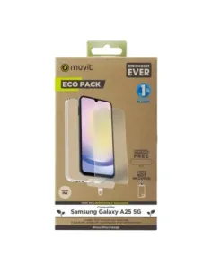 Funda muvit para samsung galaxy a25 5g + protector de pantalla vidrio templado plano