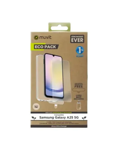 Funda muvit para samsung galaxy a25 5g + protector de pantalla vidrio templado plano