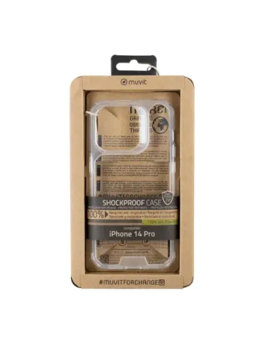 Funda muvit shockproof 2m para apple iphone 14 pro transparente