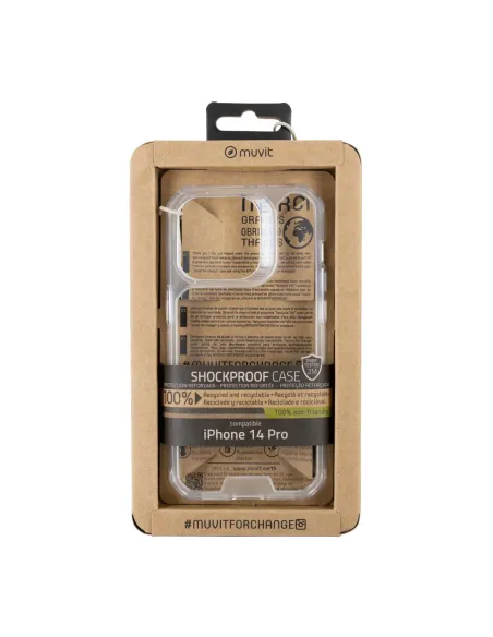 Funda muvit shockproof 2m para apple iphone 14 pro transparente