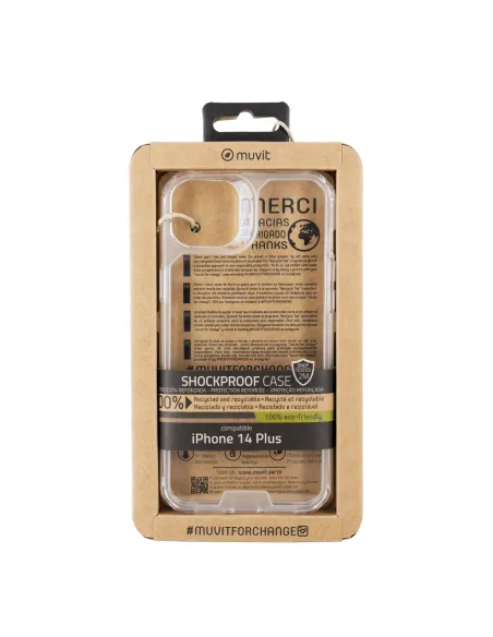 Funda muvit shockproof 2m para apple iphone 14 plus transparente