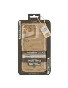 Funda muvit shockproof 2m para apple iphone 15 plus transparente