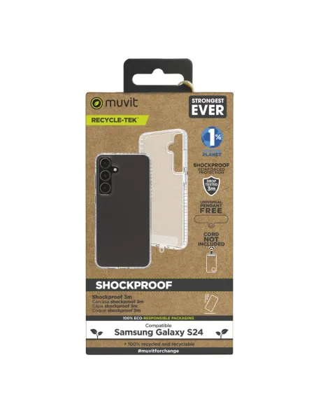 Funda muvit shockproof 3m para samsung galaxy s24 transparente