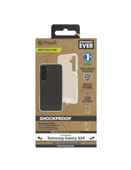 Funda muvit shockproof 3m para samsung galaxy s24 plus transparente